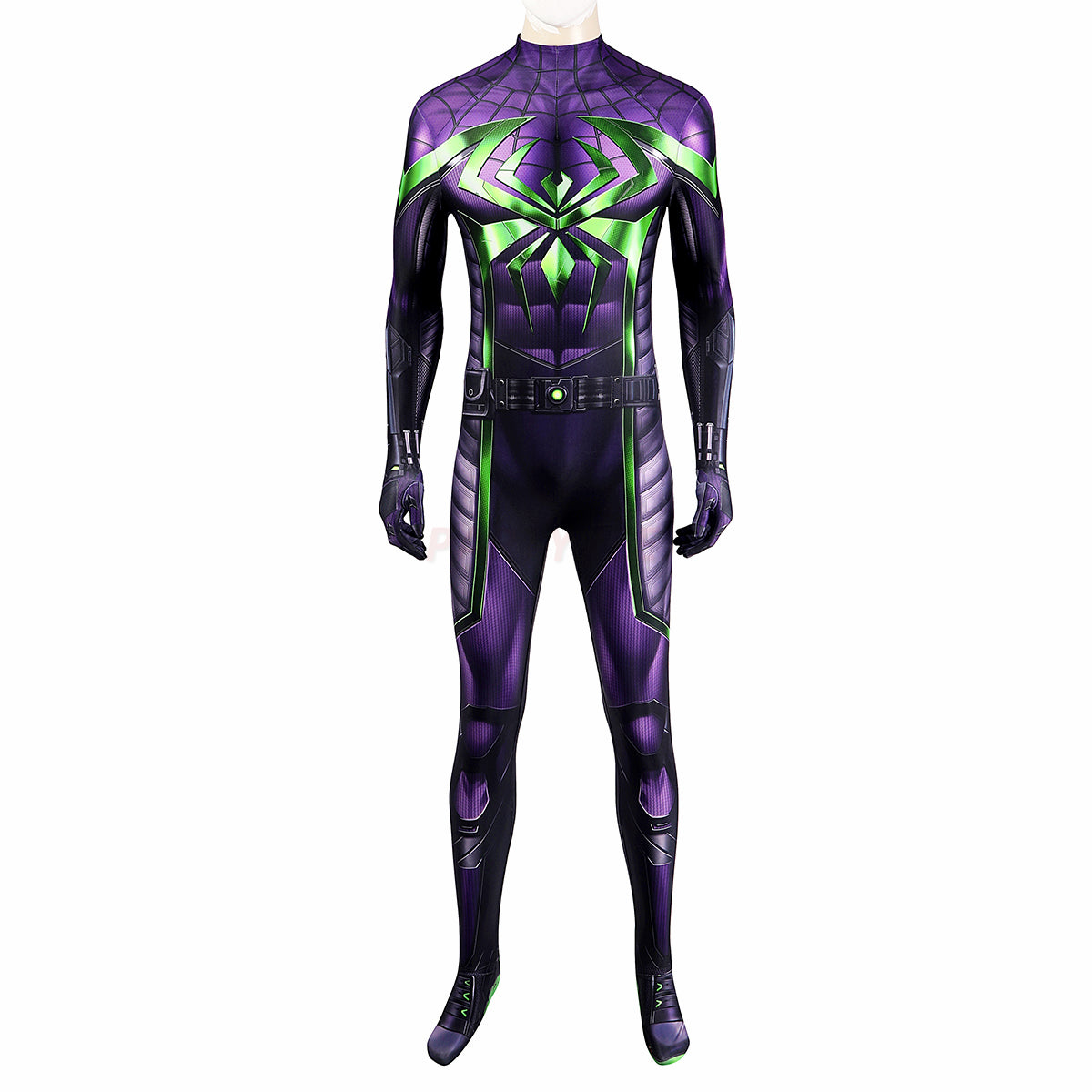 Spiderman Purple Reign Cosplay Costume Miles Morales Jumpsuit Halloween gift