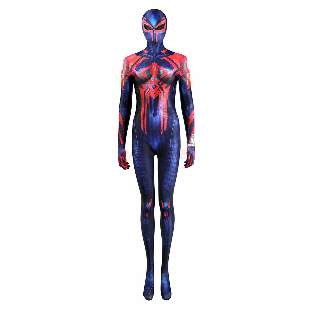 Spider-Verse Spiderman 2099 Miguel O'Hara Cosplay Costume Ladies Jumpsuit