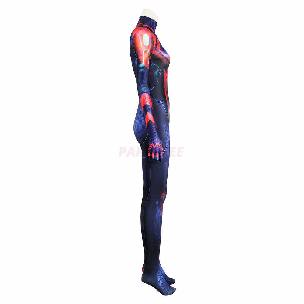 Spider-Verse Spiderman 2099 Miguel O'Hara Cosplay Costume Ladies Jumpsuit