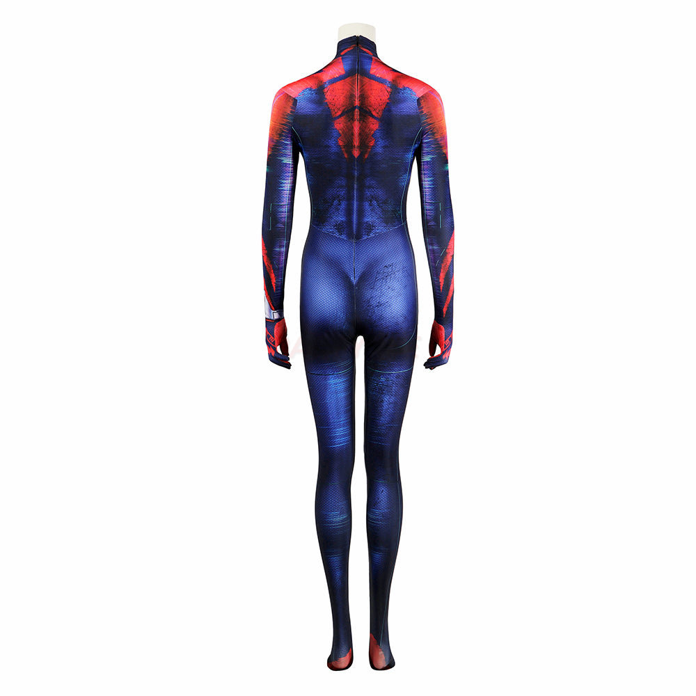Spider-Verse Spiderman 2099 Miguel O'Hara Cosplay Costume Ladies Jumpsuit