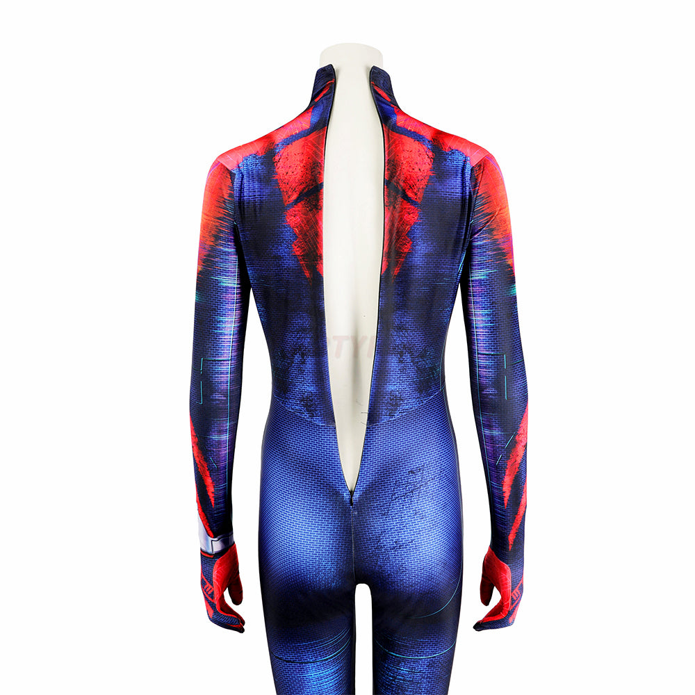 Spider-Verse Spiderman 2099 Miguel O'Hara Cosplay Costume Ladies Jumpsuit