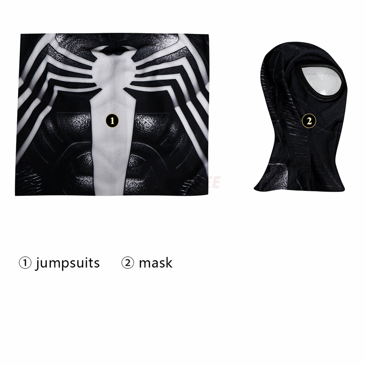 Avenger Spiderman 2 Cosplay Costume Venom Jumpsuit Halloween gift