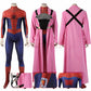 Spider-Man Across The Spider-Verse Peter Parker Cosplay Jumpsuit With Long Coat