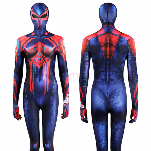 Spider-Verse Spiderman 2099 Miguel O'Hara Cosplay Costume Ladies Jumpsuit
