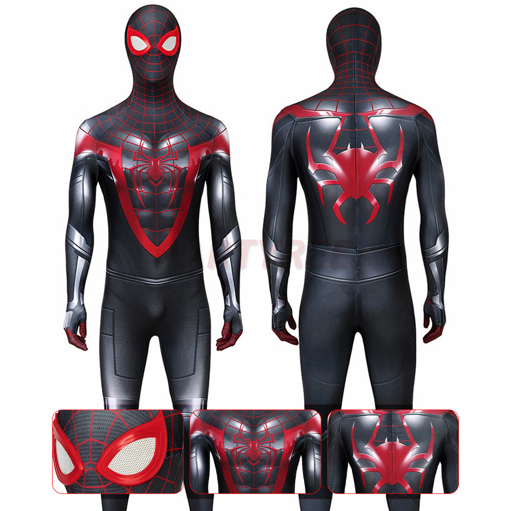 Spider-man 3D Printed Cosplay Costume Miles Morales PS5 Jumpsuit