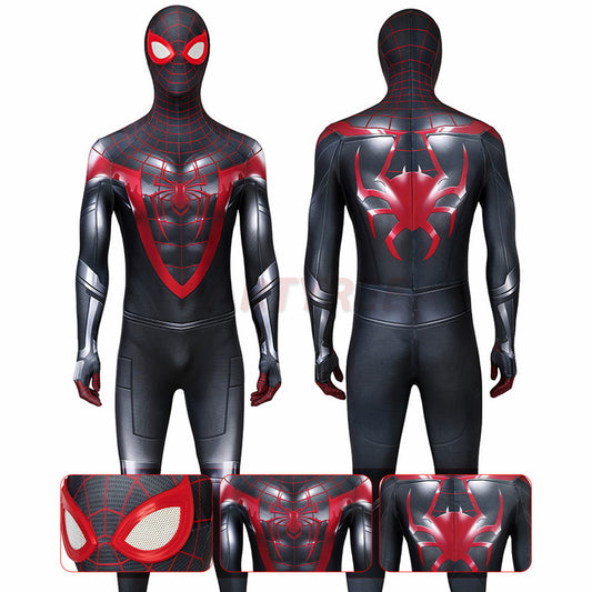 Spider-man 3D Printed Cosplay Costume Miles Morales PS5 Jumpsuit