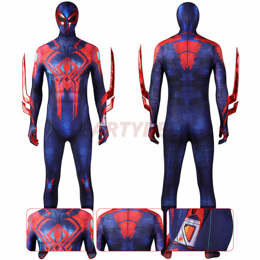 Spiderman 2099 Miguel O'Hara Cosplay Costume Across The Spider-Verse Jumpsuit