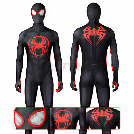 Spiderman Across The Spider-Verse Cosplay Costume Miles Morales Jumpsuit