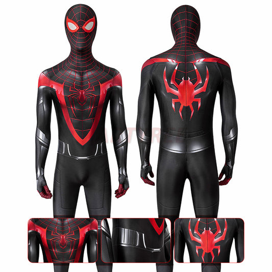 Spiderman Miles Morales PS5 Cosplay Costume Spandex Jumpsuit