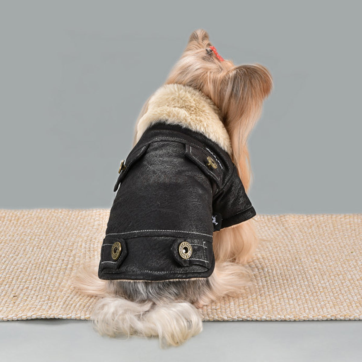 Winter Vintage Suede Dog Jacket