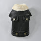 Winter Vintage Suede Dog Jacket