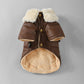 Winter Vintage Suede Dog Jacket