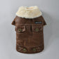 Winter Vintage Suede Dog Jacket