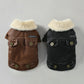 Winter Vintage Suede Dog Jacket