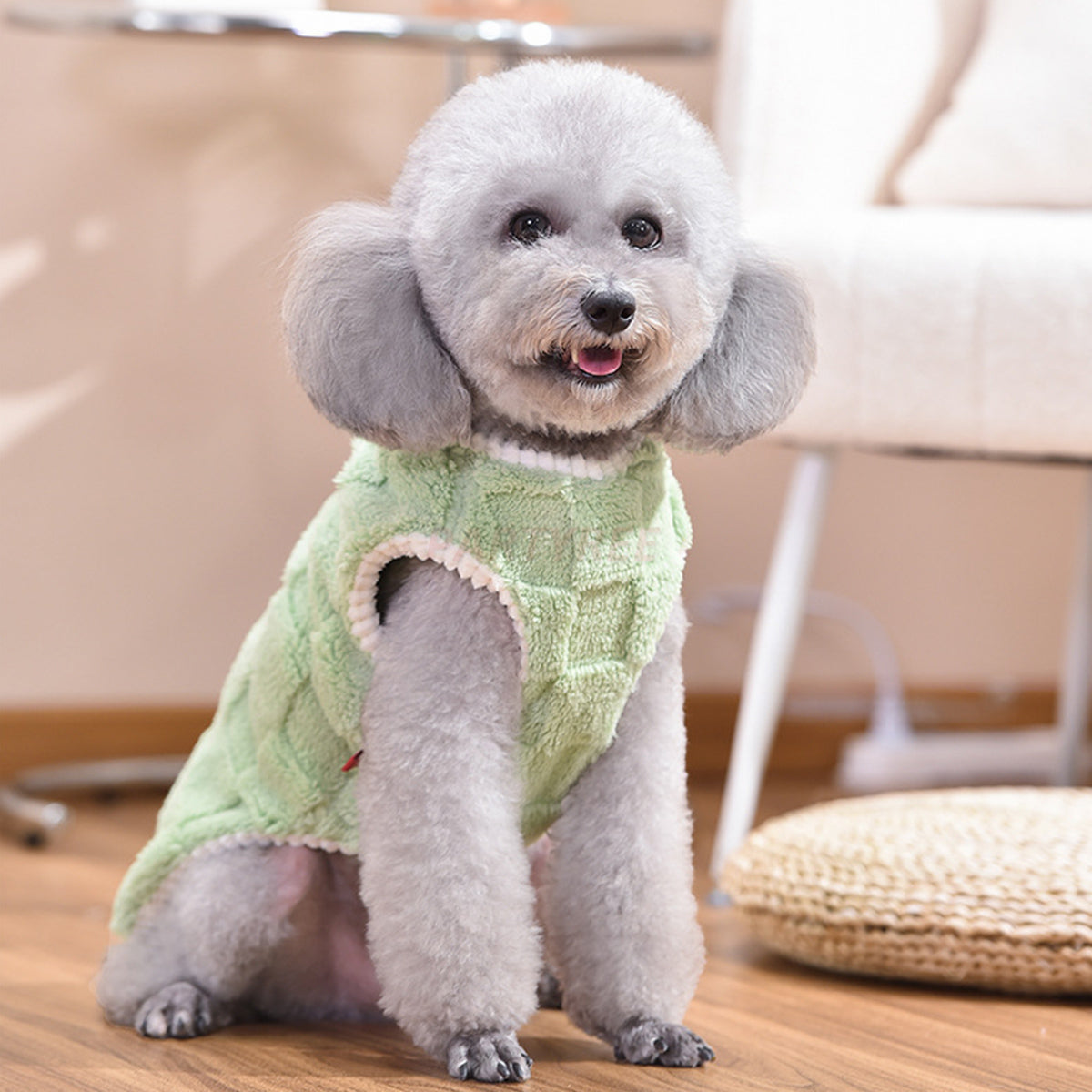 Warm Checked Fleece Dog Vest