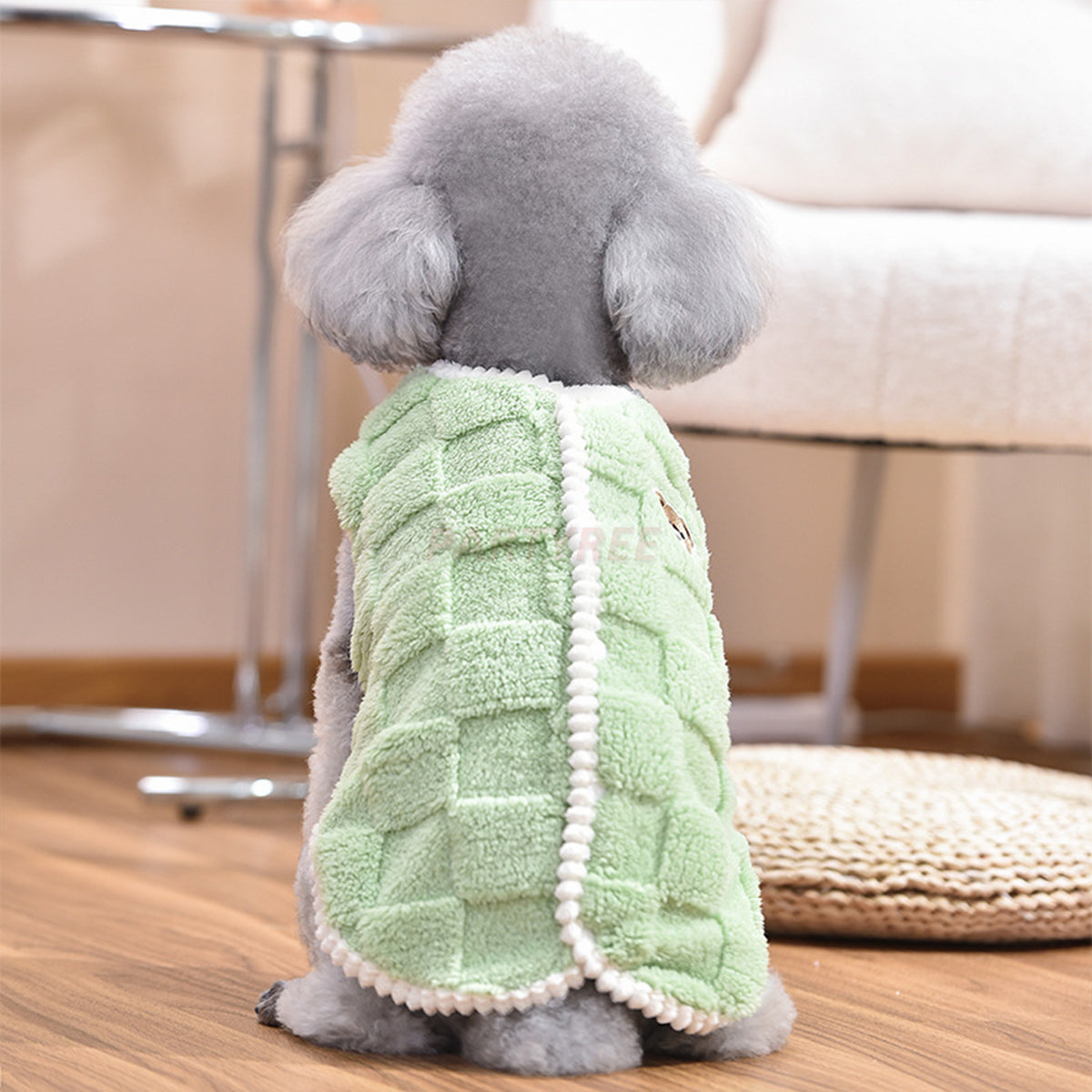 Warm Checked Fleece Dog Vest