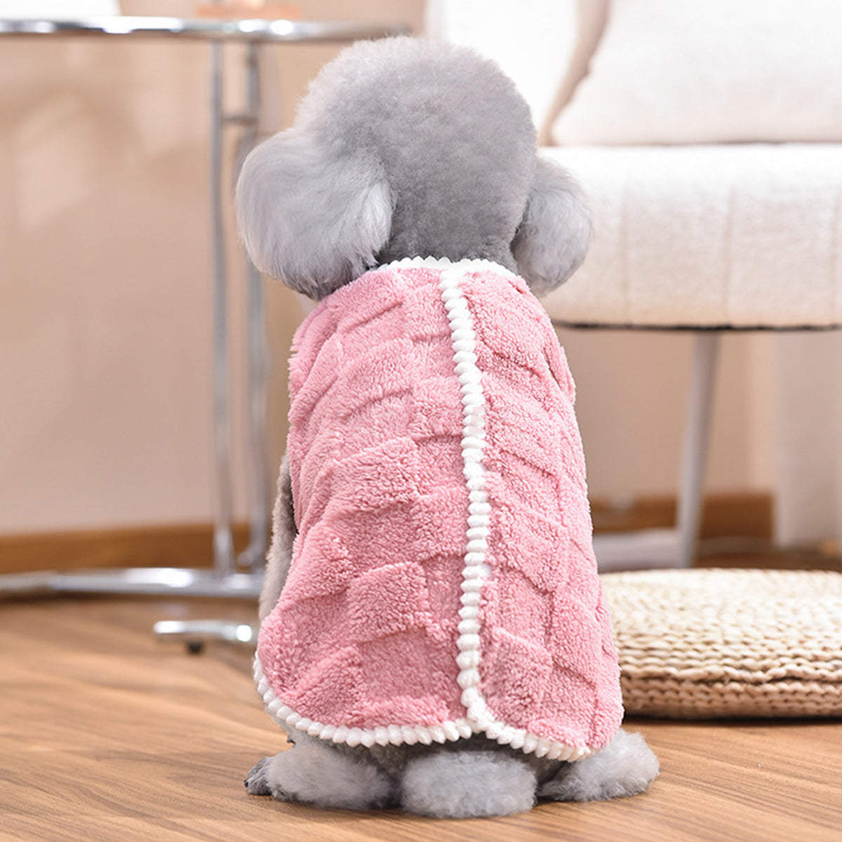 Warm Checked Fleece Dog Vest