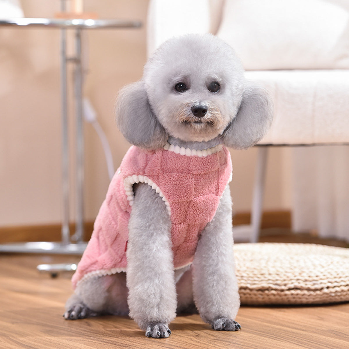 Warm Checked Fleece Dog Vest