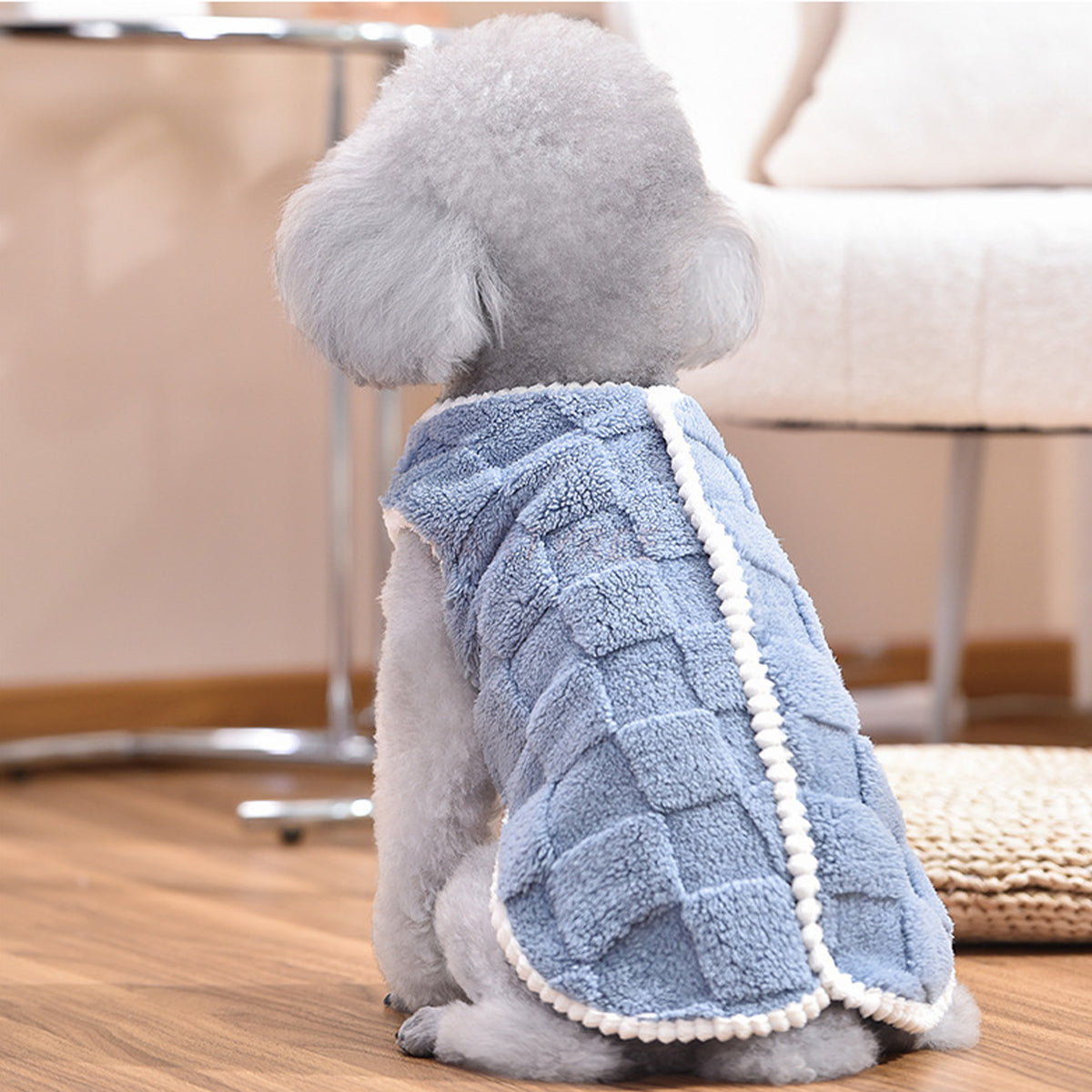 Warm Checked Fleece Dog Vest