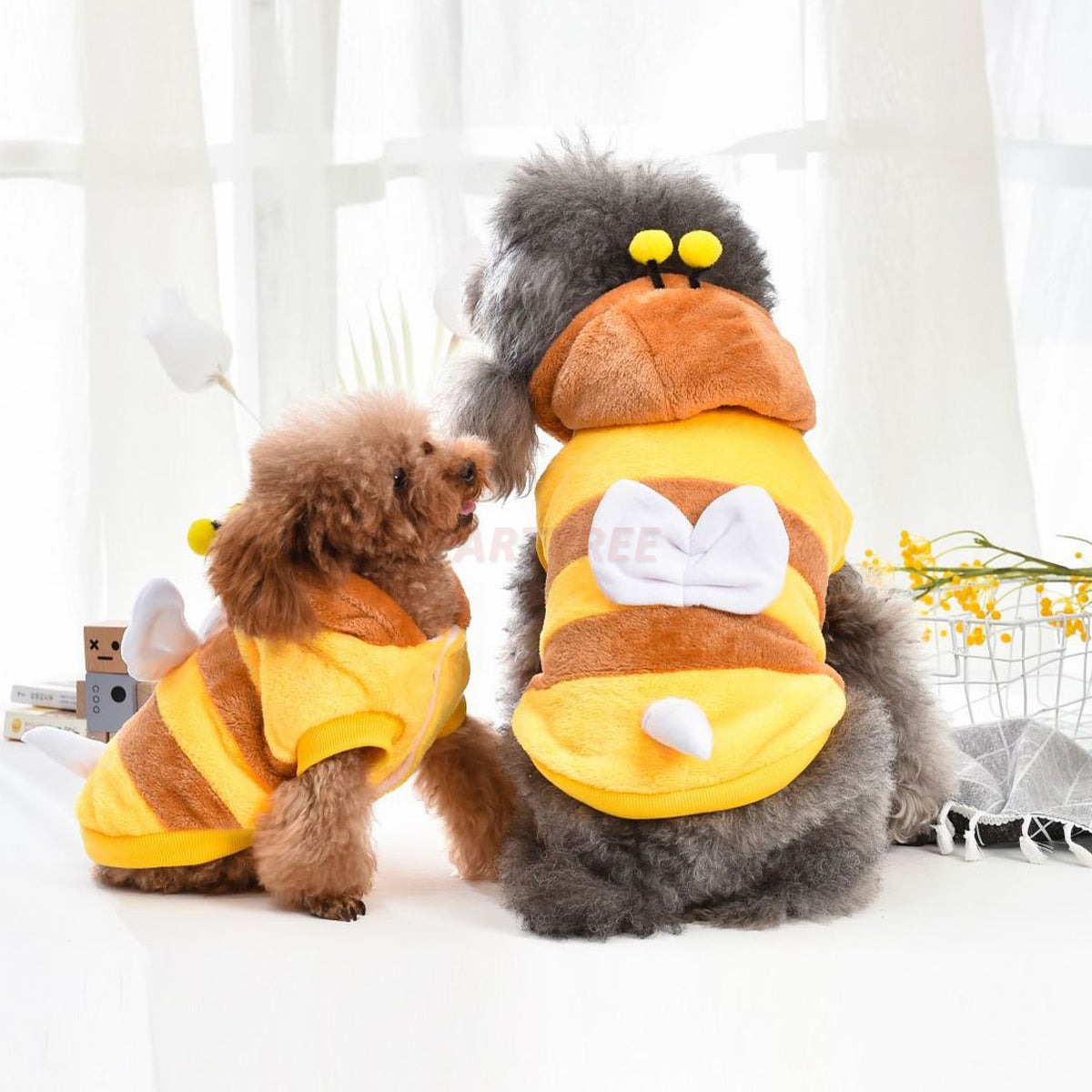 Cartoon Dog Clothes Little Bee Shaped
