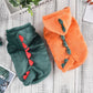 Flannel Dinosaur Shaped Dog Coat