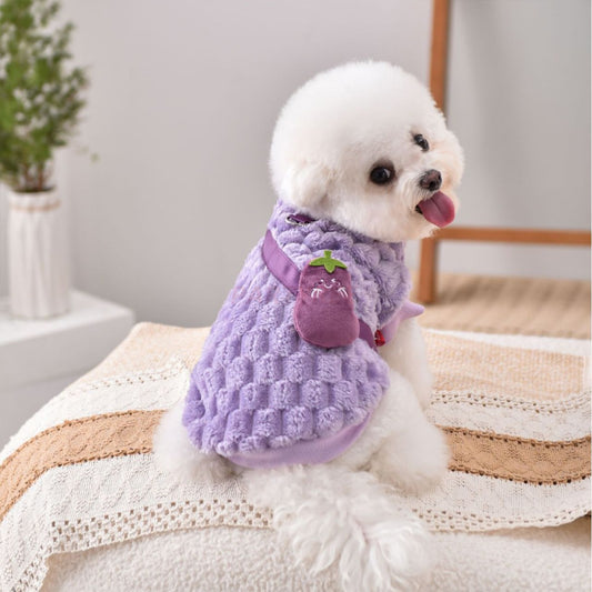 Dog Clothes Purple Eggplant Shaped