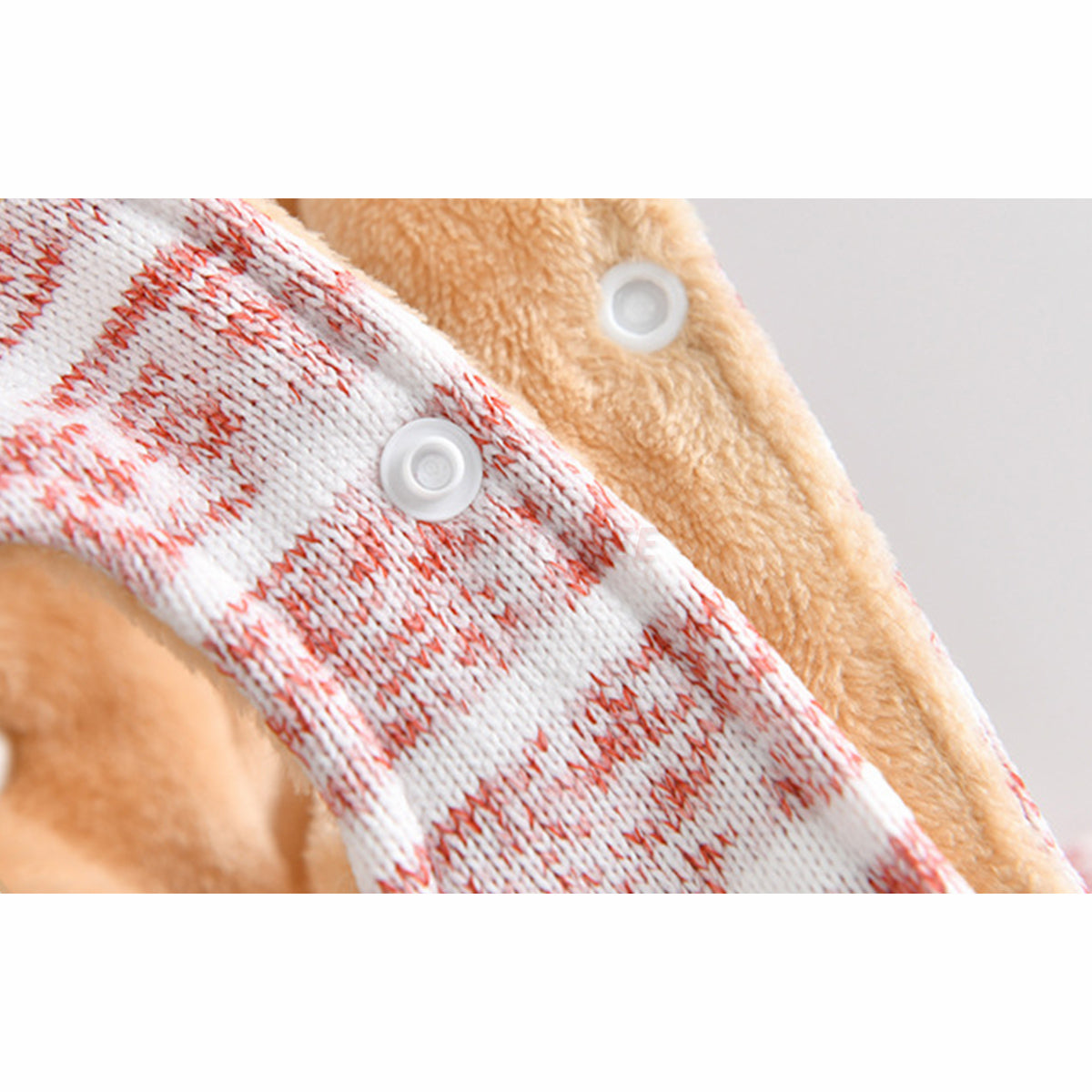 Hooded Striped Knit Dog Coat