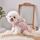 Hooded Striped Knit Dog Coat
