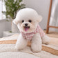 Hooded Striped Knit Dog Coat