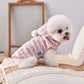 Hooded Striped Knit Dog Coat