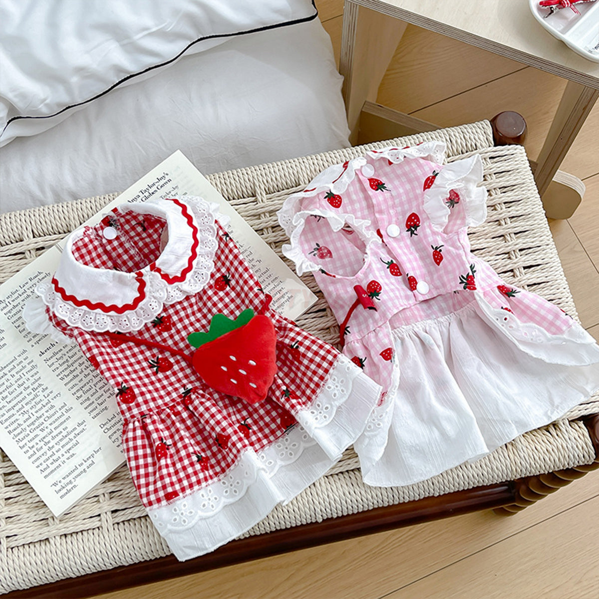 Small Dog Strawberry Dress
