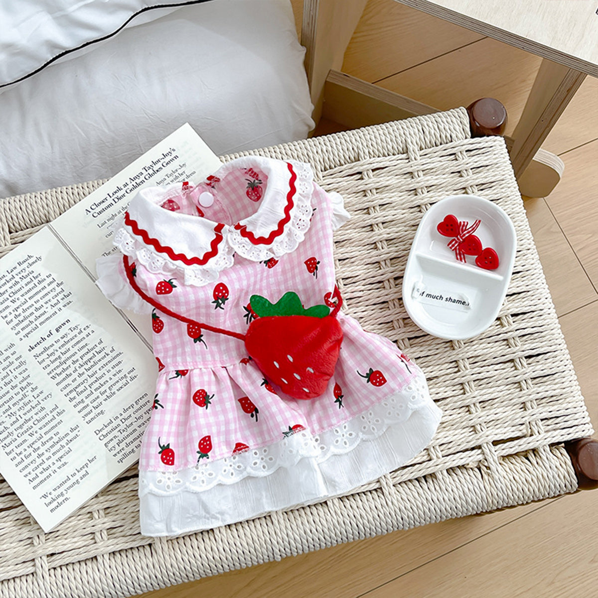 Small Dog Strawberry Dress