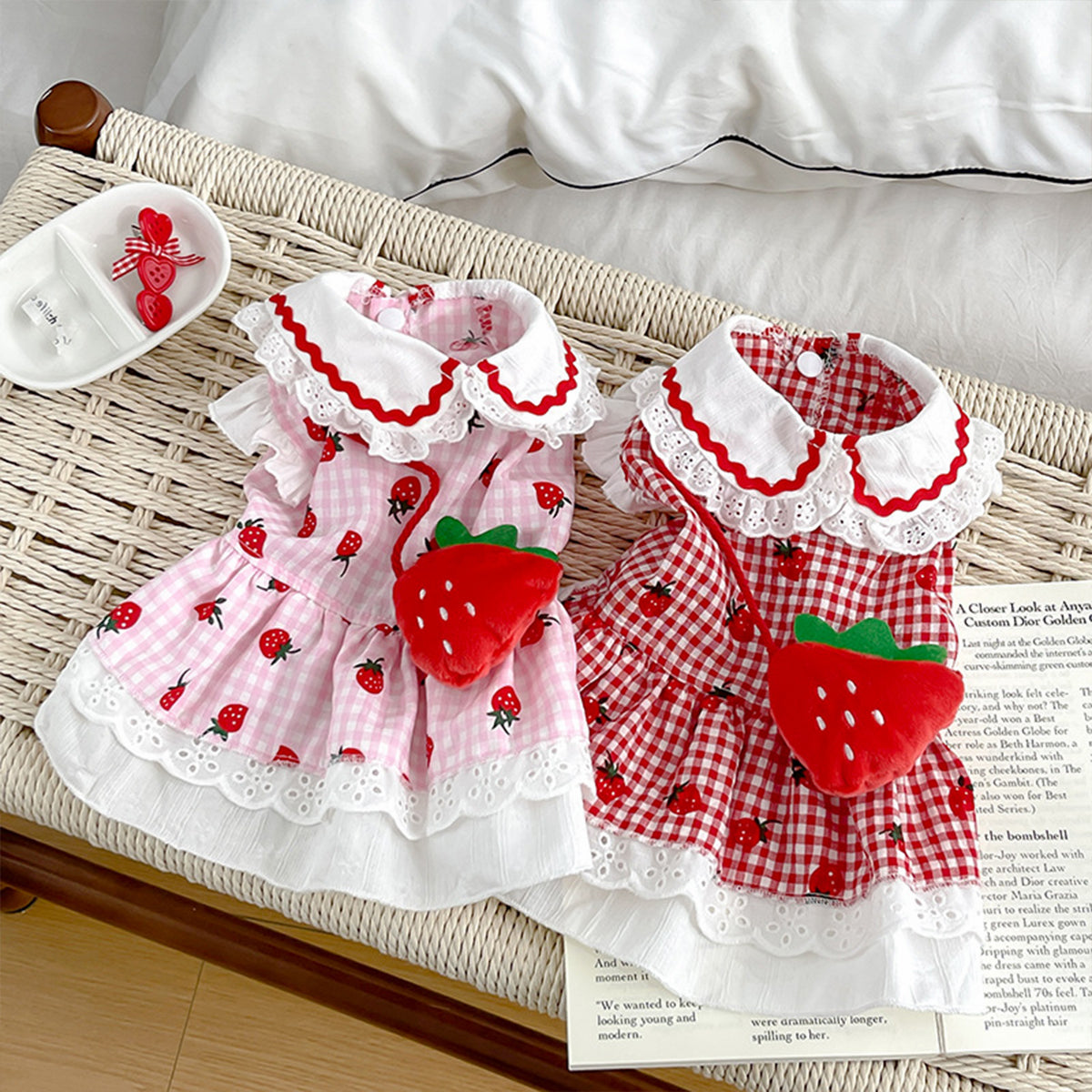 Small Dog Strawberry Dress