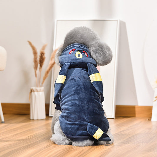 Dog Cartoon Hoodie Cute Design Pet Clothes