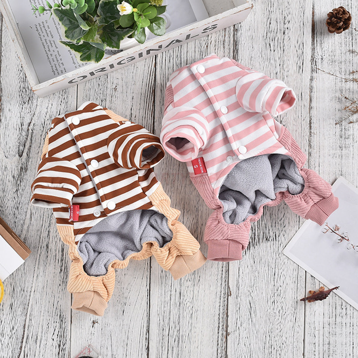 Corduroy Overalls Warm Dog Clothes