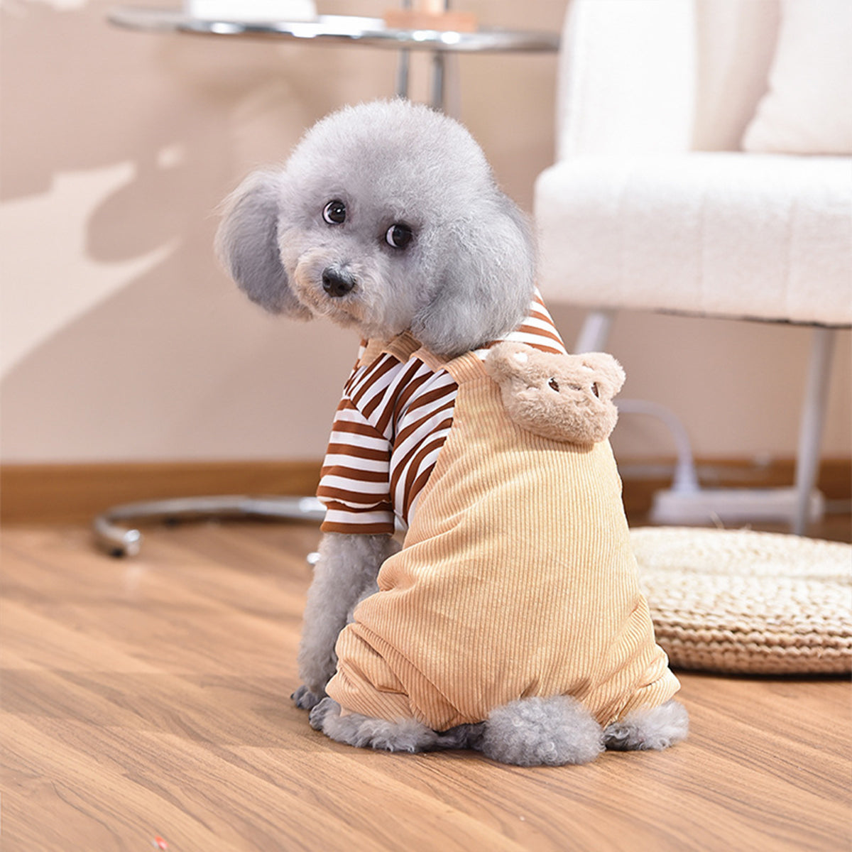 Corduroy Overalls Warm Dog Clothes