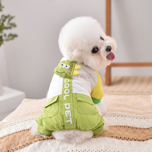 Cute Dinosaur Design Dog Windbreaker jacket