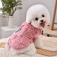 Dog Rose Embroidery Warm Vest