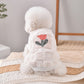 Dog Rose Embroidery Warm Vest