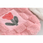 Dog Rose Embroidery Warm Vest