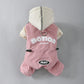 Leashable Dog Hooded Jacket Windproof Pet Apparel