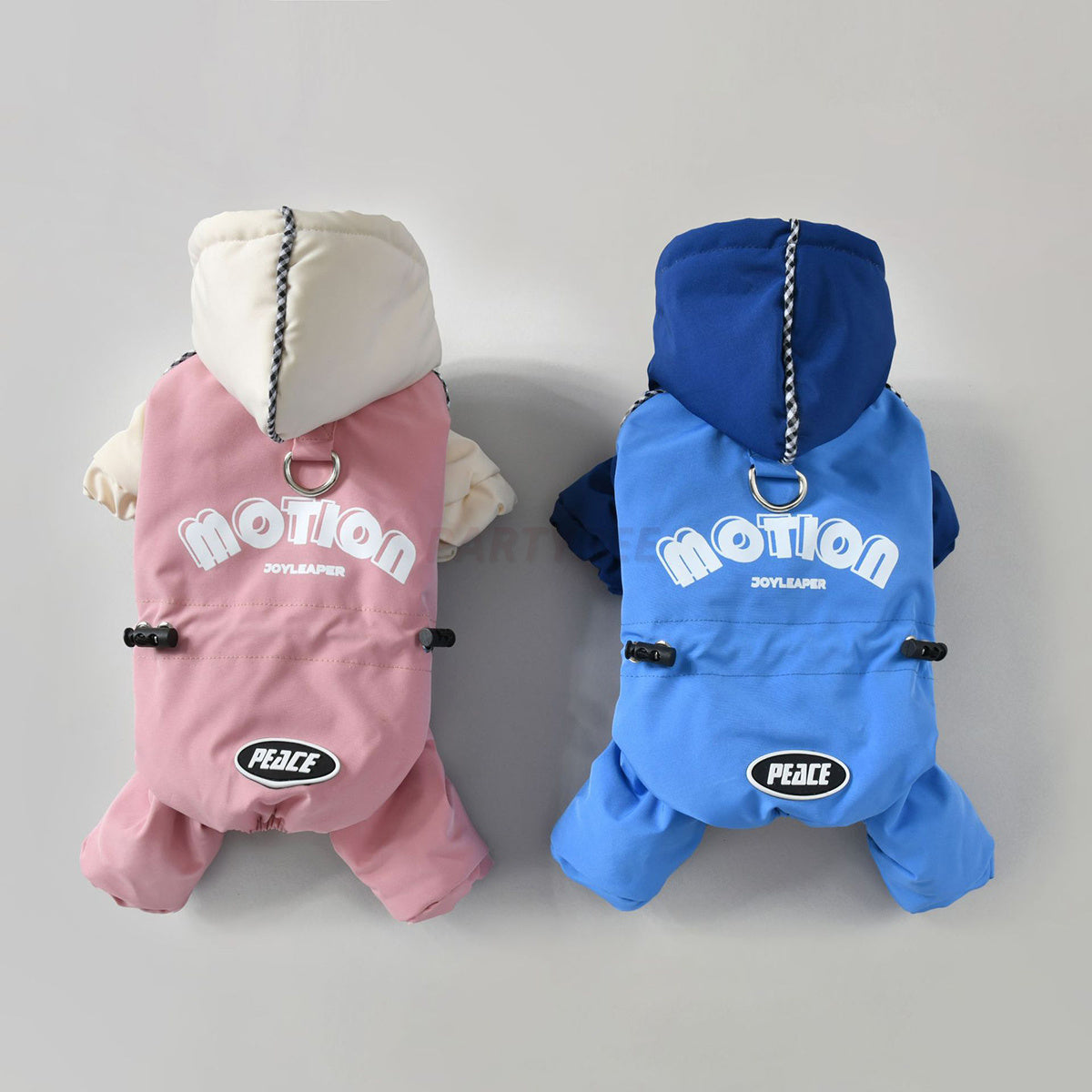 Leashable Dog Hooded Jacket Windproof Pet Apparel