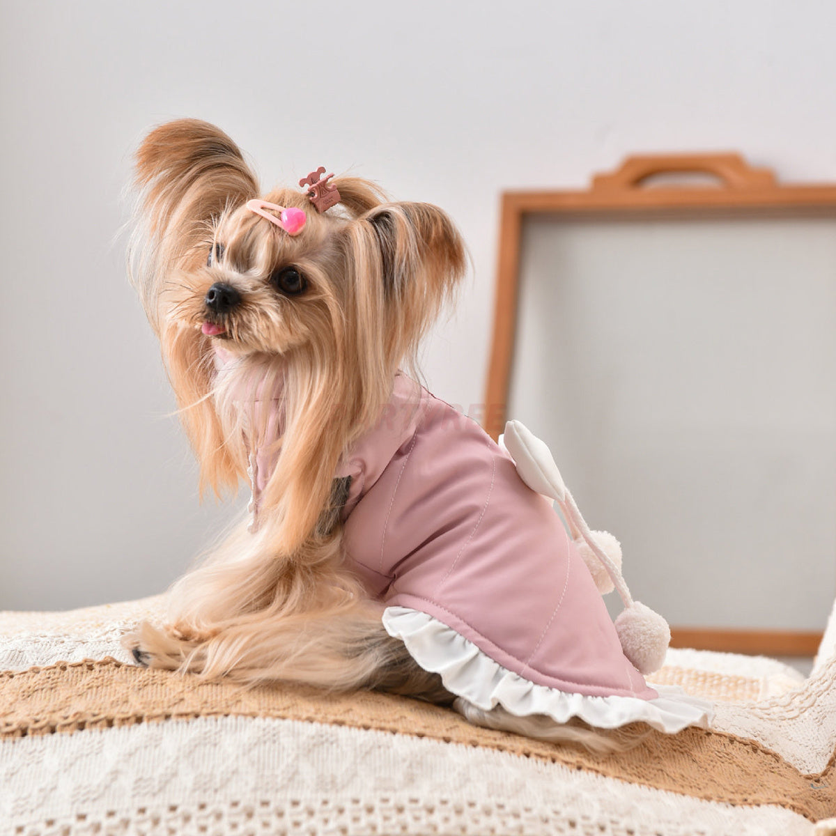 Elegant Dog Bow Outfit Stylish Clothes For Female Dogs