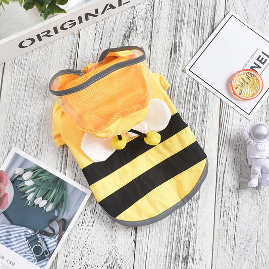 Reflective Dog Raincoat Little Bee Shape
