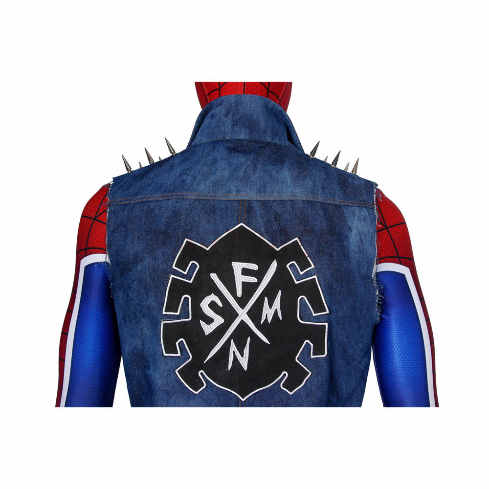 Spider-Punk Cosplay Costume Punk Spiderman Jumpsuit