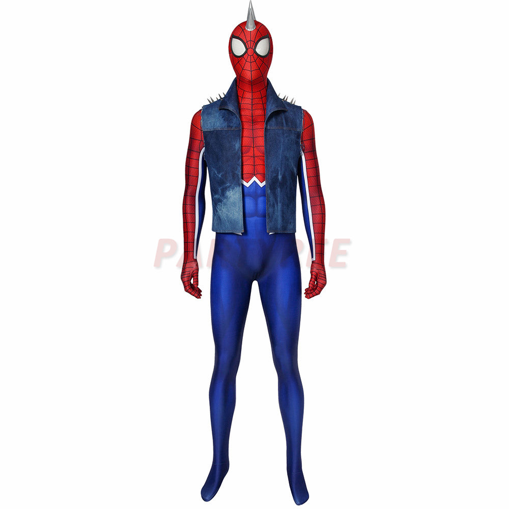 Spider-Punk Cosplay Costume Punk Spiderman Jumpsuit