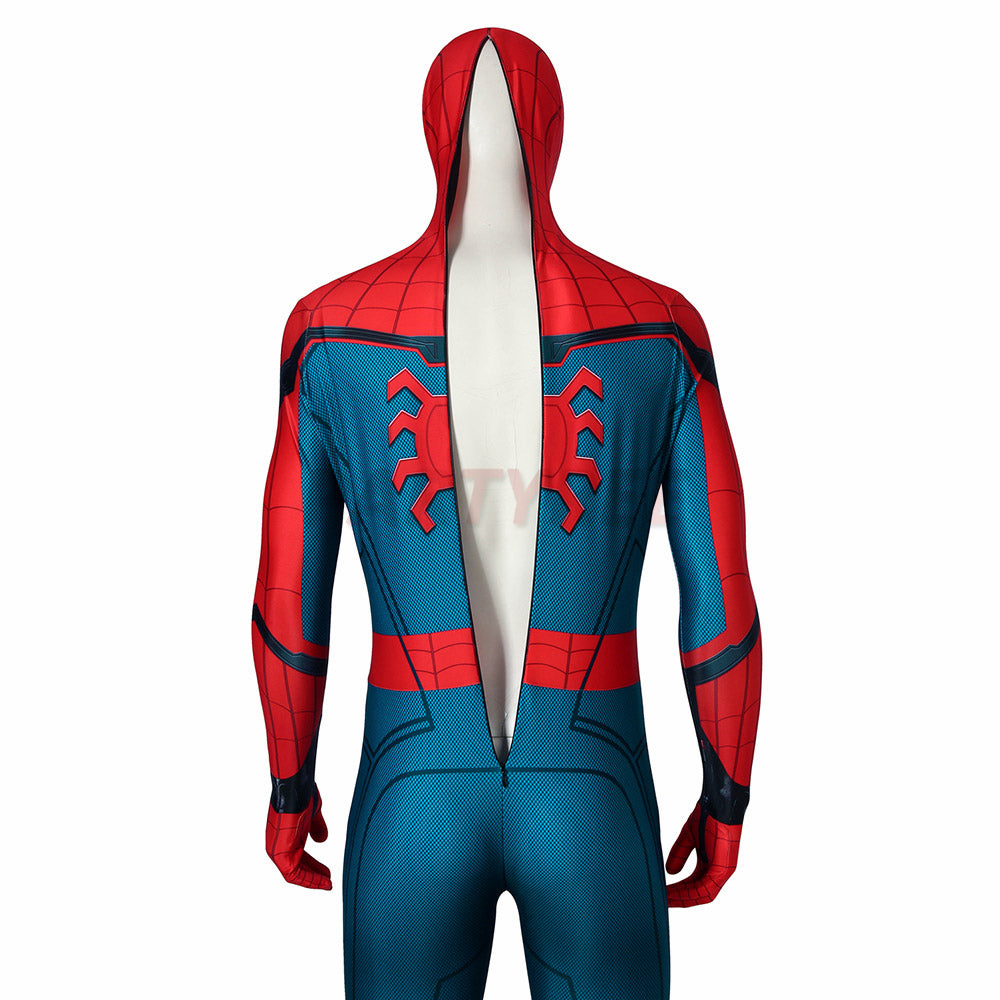 Spiderman Far From Home Cosplay Costume Peter Parker 3D Printed Jumpsuit