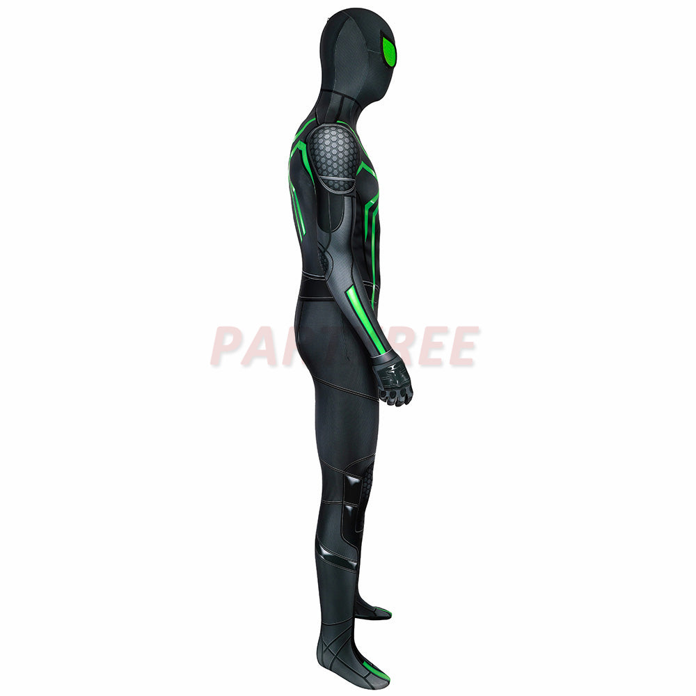 Spiderman PS4 Cosplay Costume Stealth Big Time Green Jumpsuit