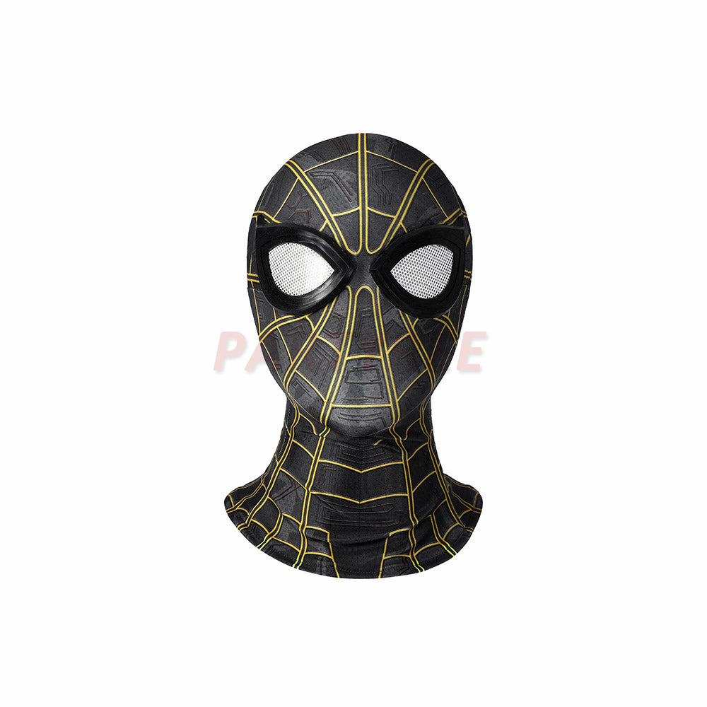 Spiderman 3 No Way Home Cosplay Costume Black and Gold Jumpsuit