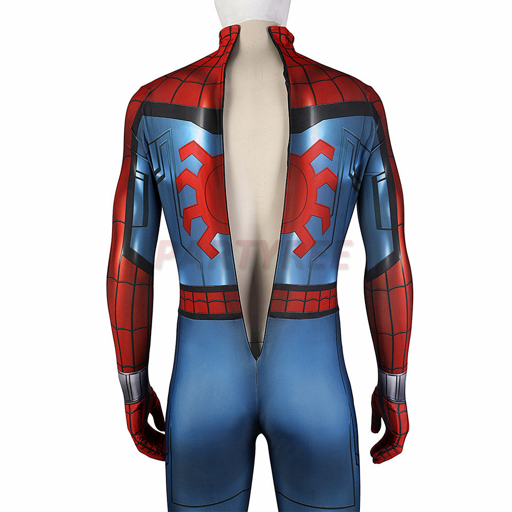What If Spider-man Cosplay Costume Zombie Hunter Jumpsuits With Cloak